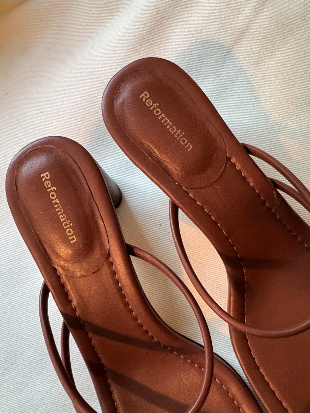 Brown Reformation Suzy Heeled Sandal - Picture 7 of 12
